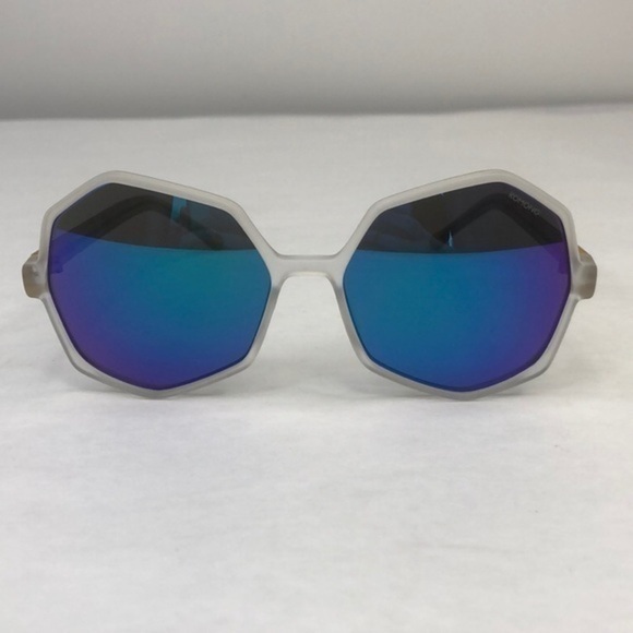 NEW KOMONO sunglasses Bonnie Ice Lemon Clear Blue Neon - Picture 9 of 13